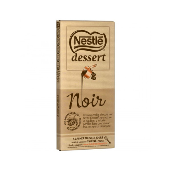 Nestlé Dessert Tablette Chocolat Noir Le Comptoir de la Pâtisserie