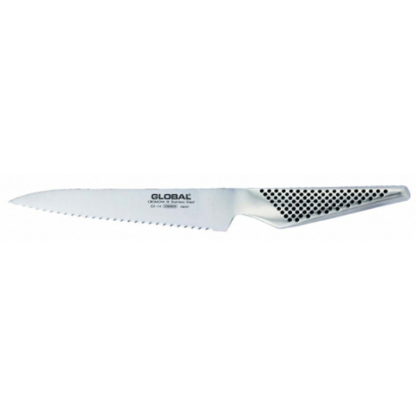 Couteau à Lame Crantée GS14 - Couteau Global Le Comptoir de la Patisserie