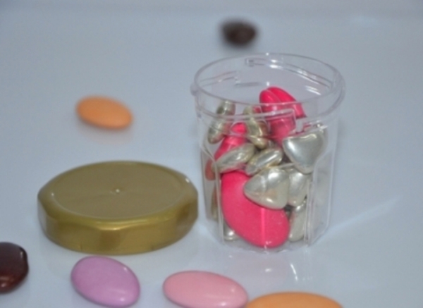 Petit Pot à Confiture en Plastique pour dragées Le Comptoir de la Patisserie