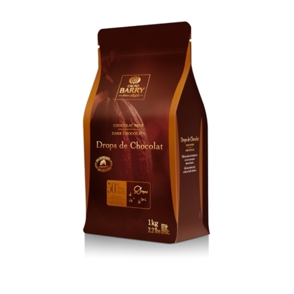 Sachet Drops Chocolat Noir 50% Barry Le Comptoir de la Patisserie