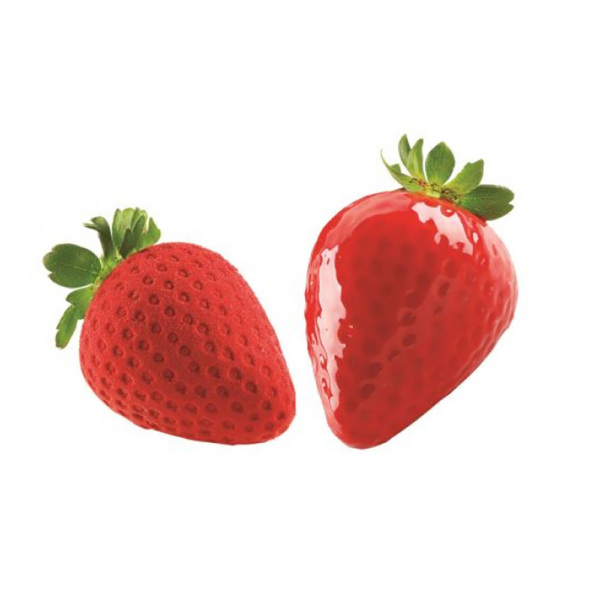 Mini fraises realisees avec le moule SilikoMart Le Comptoir de la Patisserie