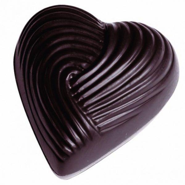 Moule Chocolat Bonbon Coeur Strié Le Comptoir de la Patisserie